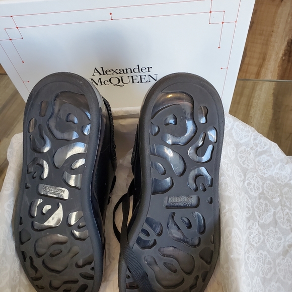 Alexander McQueen Black Fashion Sneakers Size 38 - Picture 6 of 13